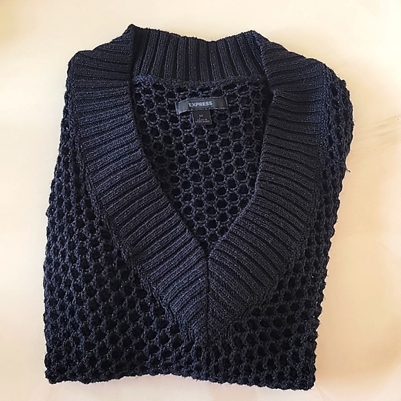 Express Open Knit V-neck Sweater - Picture 5 of 5